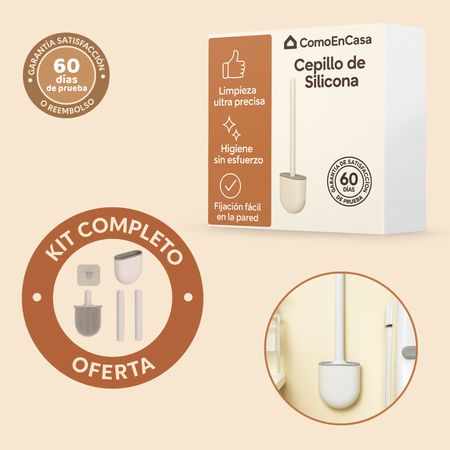 Cepillo flexible y eficaz para inodoro (pegable)